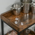 thumbnail image 4 of HOMCOM Retro Industrial 9-Bottle Wine Rack Storage Cabinet with Glass Holders and 2 Open Shelves, 4 of 9