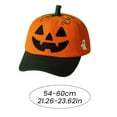 thumbnail image 4 of Sylvtty Halloween Pumpkin Baseball Hat Unisex Adjustable Embroidery Pumpkin Face Dad Hat Cotton Trucker Cap for Halloween Fishing Camping Tennis, 4 of 6