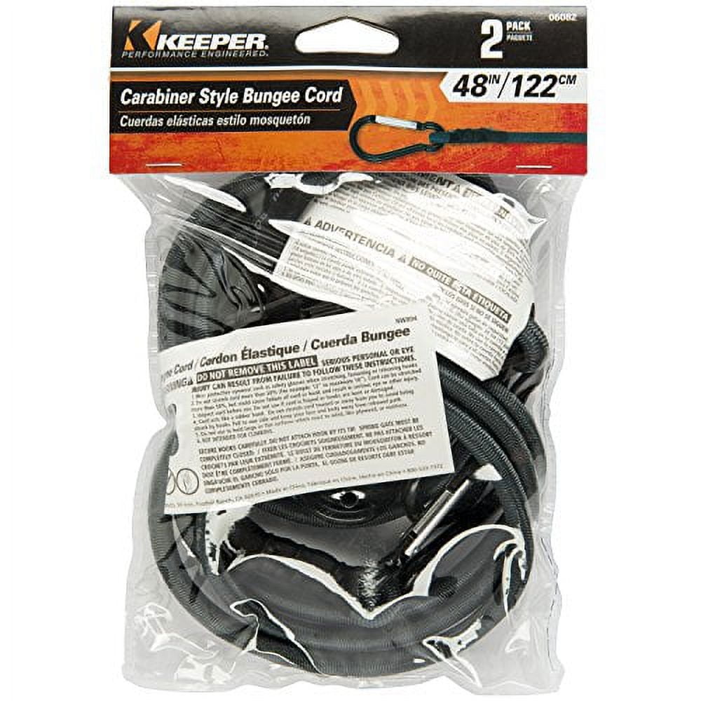 Keeper Orange Carabiner Style Bungee Cord 36 in. L x 0.315 in. 1