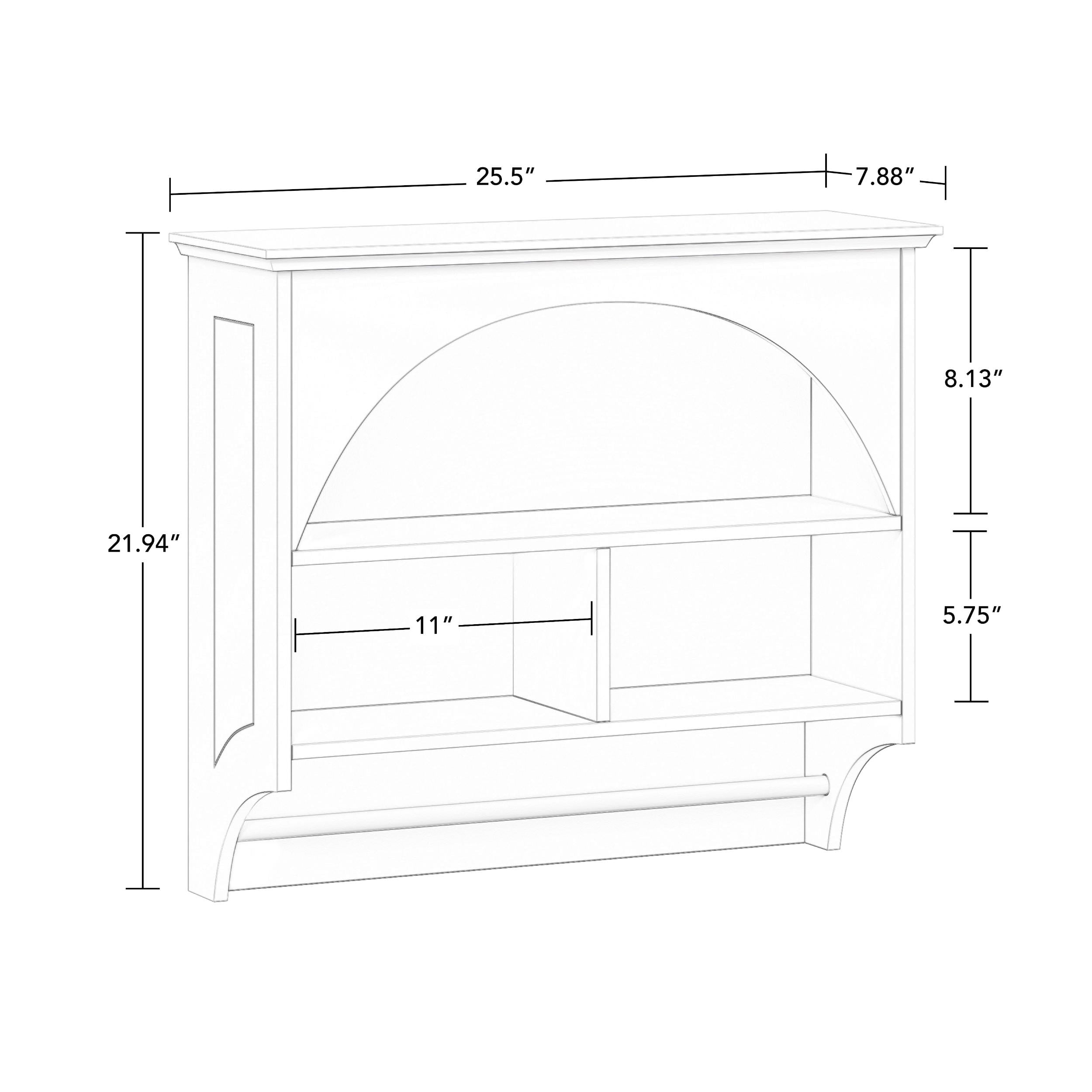 RiverRidge Wall Mounted Kitchen Cabinet Storage Pantry with Towel Bar - White