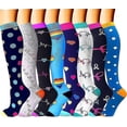 thumbnail image 1 of Unisex Compression Socks Circulation (8 Pairs)15-20 Mmhg Is Best Support Gift, 1 of 4