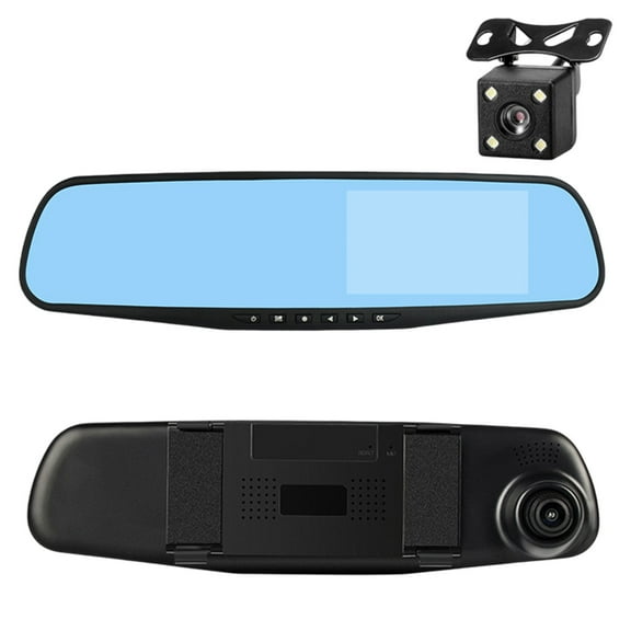 Rearview Camera 4.19 Inch Car Dvr Video Recorder Night Vision Dash Cam Full Hd 1080P Mirror Cam 170 Wide Angle Car Dvr Camera Rear View Dash Cam Backup Camera Rear