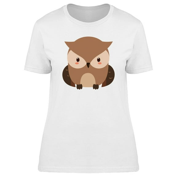 Adorable Owl Cartoon Tee Women's -Image by Shutterstock