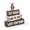 Bisque, variant on Copper 4-Piece Rustic Wooden Farmhouse Tiered Tray Decor Set