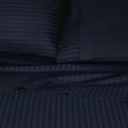 thumbnail image 6 of BNM 300 Thread Count Egyptian Cotton Stripe Sheet Set, Twin XL, Navy Blue, 6 of 9