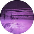 thumbnail image 1 of Ahgly Company Indoor Round Patterned Purple Iris Purple Area Rugs, 8' Round, 1 of 6
