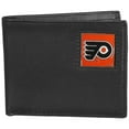 thumbnail image 1 of NHL Philadelphia Flyers Leather Bi-Fold Wallet Packaged in Gift Box, Black, 1 of 4