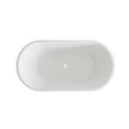 thumbnail image 6 of Elegant Kitchen & Bath BT30759GW-WHT 59 in. Bathtub, Glossy White with Polished White Trim, 6 of 8