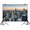 thumbnail image 1 of BSDHOME 7x5ft City Backdrops, New York Skyline at Sunset Photography Backdrops Polyester Photo Background Studio Props, 1 of 3
