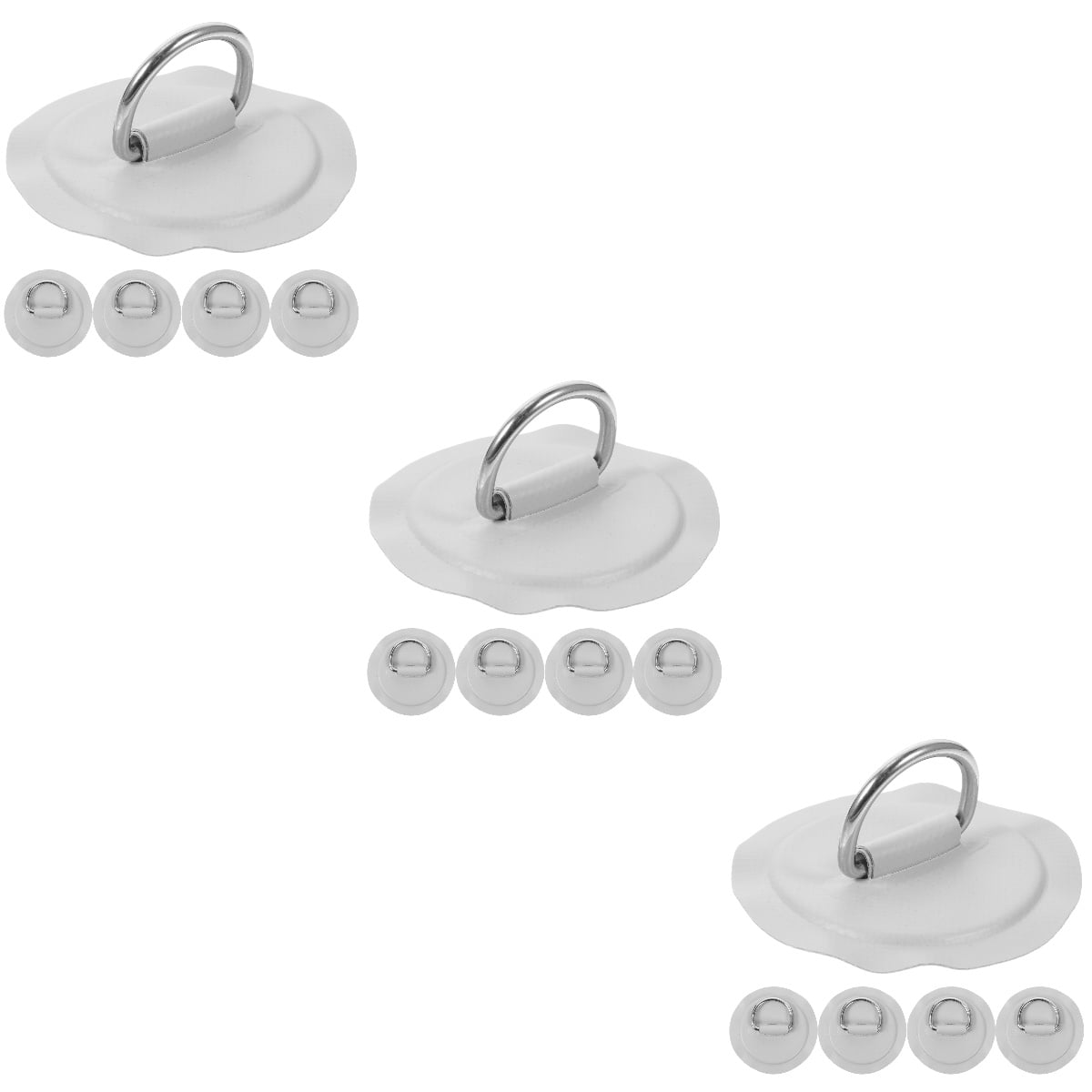 unbranded 15 pcs  D Rings Inflatable Boat Canoe Rope Buckles Stainless Steel D Ring Pad Kayak Supplies