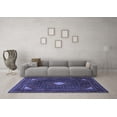 thumbnail image 3 of Ahgly Company Machine Washable Indoor Round Persian Blue Traditional Area Rugs, 7' Round, 3 of 4