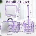 thumbnail image 2 of Bolsa de maquillaje de viaje Abbylike de PVC transparente con bolsillos, color morado, 2 of 6