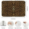 thumbnail image 3 of Leopard Bath Rugs Sexy Leopard Print Microfiber Bathroom Mat Soft Plush Shaggy Shower Mat for Bathroom Fluffy Comfortable Water Absorbent Carpet Non-Slip Machine Washable 16"X24", 3 of 16