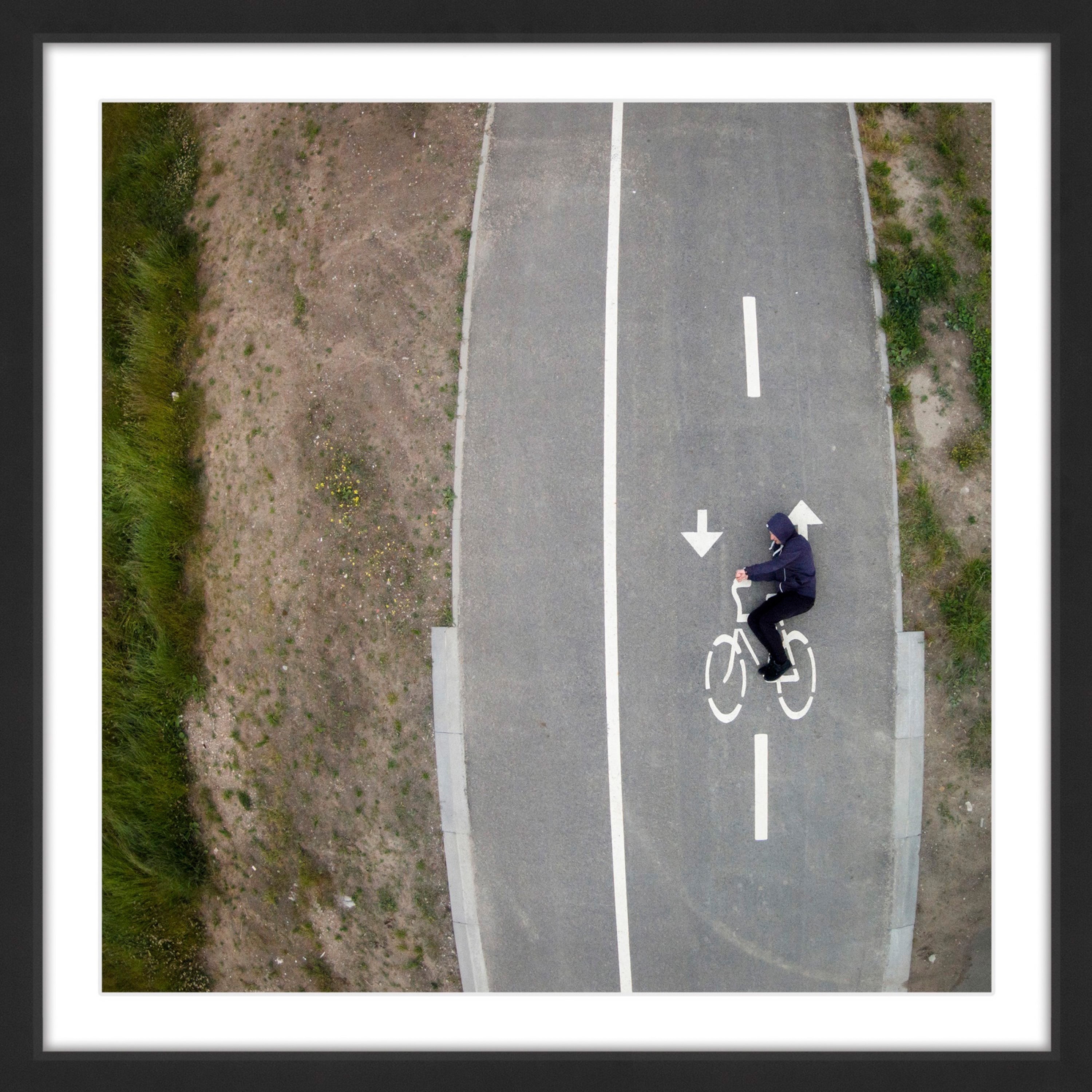 Marmont Hill "Bicycle Lane" by Karolis Janulis Framed Painting Print