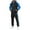 Mens Two Piece Sets - A01 Blue, variant on Breathable Men's Summer 2-Piece Suit Long Sleeve Zip Up Top and Straight Leg Pants Fashion Lapel Color Block Workout Sets for Racing