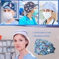 thumbnail image 3 of Paquete De 4 Gorros De Trabajo Para Enfermera, Servicio Prolongado, Color Puro, Botón Pulido Opaco, Gorros De Trabajo Multifuncionales Unisex, Uniformes De Trabajo seitruly AP008643-26, 3 of 5