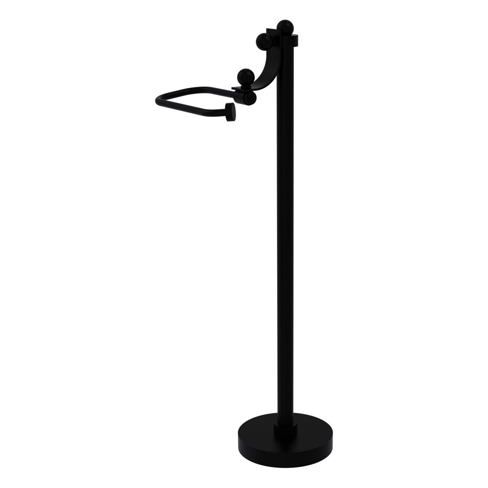 Freestanding European Style Toilet Tissue Holder Matte Black