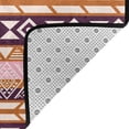 thumbnail image 3 of DouZhe Tapis de Zone Style Tribu Aborigène Rétro Motif Rose Antidérapant Lavable en Machine, Tapis de Sol Style Moderne, 63x48 Pouces, 3 of 6