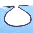 thumbnail image 3 of lionlar Waterproof Bib Adult Mealtime Cloth Protector Disability Aid Apron blue grid, 3 of 5