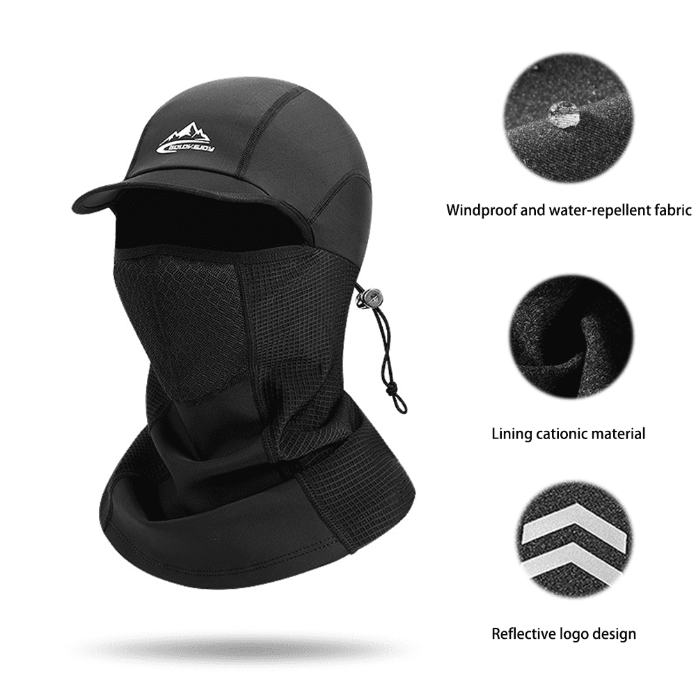 Full Face Cover Ski Neck Gaiter, Winter Balaclava Warm Knit Beanie for Outdoor Sports