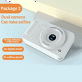 thumbnail image 2 of Cámara digital 4K de 44 megapíxeles para fotografía HD, CCD, para viajes, selfies de bolsillo, para estudiantes, campus, color blanco, 2 of 8