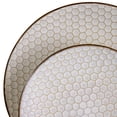 thumbnail image 5 of Juego De Vajilla Con Diseño De Panal De Gres En Relieve Geométrico Elama, Marfil, 5 of 5