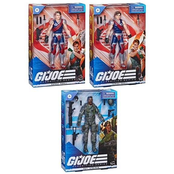 GI Joe Classified Series Stalker, Tomax & Xamot Set of 3 Action Figures