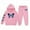 Pink, variant on Tiijoy Toddler Girls Tracksuit Butterfly Print Hoodie and Joggers Outfits, Sizes 2-3T