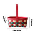 thumbnail image 3 of Moocorvic Christmas Baskets for Gifts Empty, Red Rope Basket with Bow Ribbon Xmas Gifts for Women Men Kids, Storage Toy Snack Basket with Handle, 3 of 8