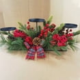 thumbnail image 5 of Summercome Candle Holder Centerpiece for Table Elegant Christmas and Thanksgiving Candle Centerpieces for Tables with Artificial Eucalyptus Leaf, Pinecones, and Rattan Base, Perfect for Home Decor, 5 of 6