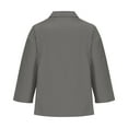thumbnail image 3 of Tauxra V Neck 3/4 Sleeve Blouse for Adults, Casual and Breathable Top with Soft Fabric, Versatile for Daily Wear and Multiple Seasons, 3 of 5
