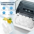 thumbnail image 4 of 5-Level Selectable Bullet Ice Ice Maker, 26.5lbs Per Day Ice Machine, 9 Ice Cubes Ready in 9 Mins Ice Makers Countertop, Clear Ice Making Countertop Ice Maker for Home and Kitchen, 4 of 7