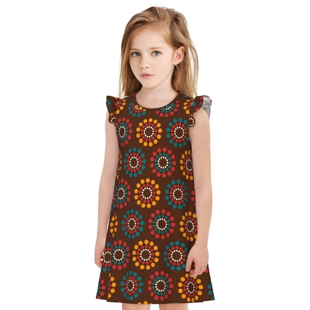 Balery 60s and 70s Aesthetic1 Camisón de princesa para niñas, pijama de algodón con mangas abullonadas, suave y bonito.-Small