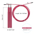 thumbnail image 2 of Uxcell Speed Skipping Rope Adjustable Speed Jumping Rope with Replacement Cable Pink (14mm Handle), 2 of 6