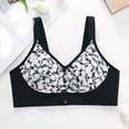 thumbnail image 4 of Loopsun Womens Bras Plus Size, Bras for Women, Women's Oversized Printed Underwear Daily Bra without Steel Rims Black XXXXL, 4 of 5