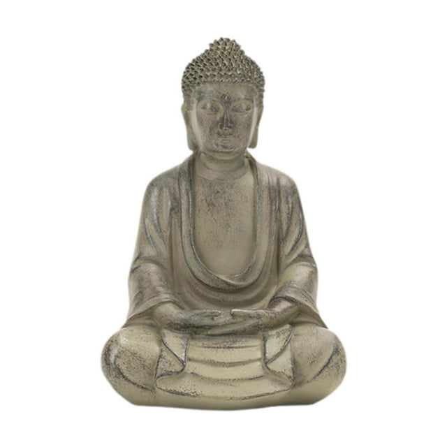 Estatua de Buda meditando, adorno de escritorio, artesanía decorativa para estante de pared. Estilo A