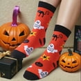 thumbnail image 4 of Loritta 6 Pairs Womens Crew Socks Cotton Novelty Holiday Socks Halloween Gift Ladies, Size 5-9, 4 of 6