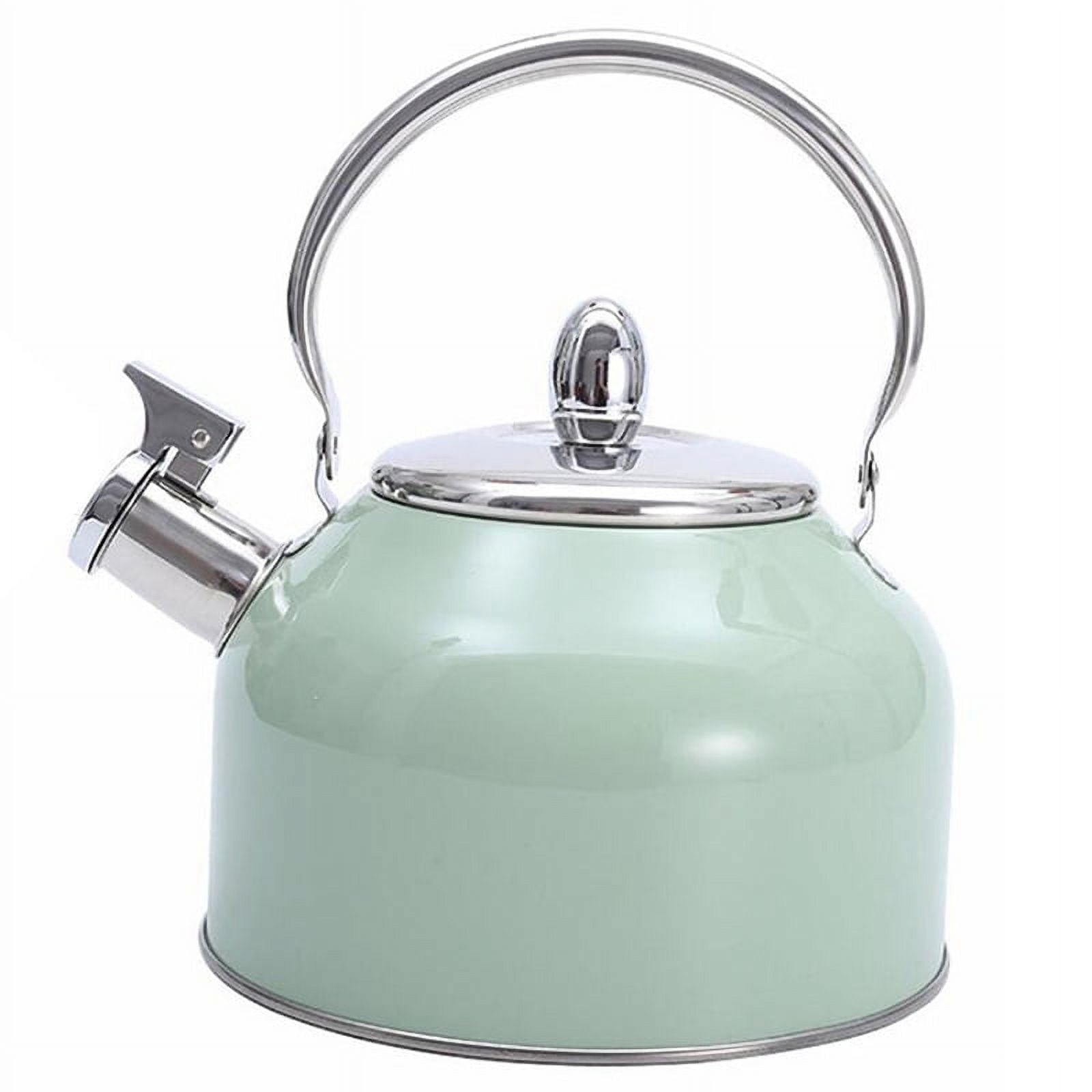 Mr Coffee Claredale 2 2 Qt Stainless Steel Whistling Tea Kettle in Silver