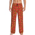 thumbnail image 1 of Fotbe Pizza Cartoon Pantalones de Pijama para Hombre, Pantalones de Dormir, Pantalones de Casa con Cintura Ajustable y Bolsillos-Medium, 1 of 6