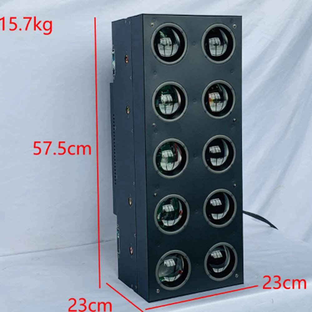 Spliceable Matrix Blinder Led 10-Count 80w Leds RGBW With Circle RGB Led Strip, Beam Strobe Light