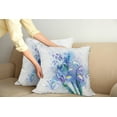 thumbnail image 2 of Ambesonne Floral Throw Pillow Cover 2 Pack, Iris Fresh Colors, 16", Lilac Teal Ecru, 2 of 7