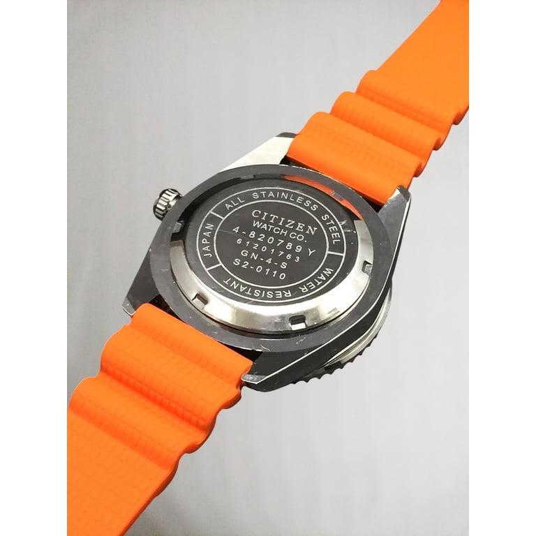 Vintage Citizen Automatic Diver's 150m Orange Dial With Date Blue