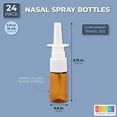 Sinus Rineses Spray 24-Pack Small Empty Nasal Spray Bottles for Sinus Rinse - 10ml/0.35 oz ...
