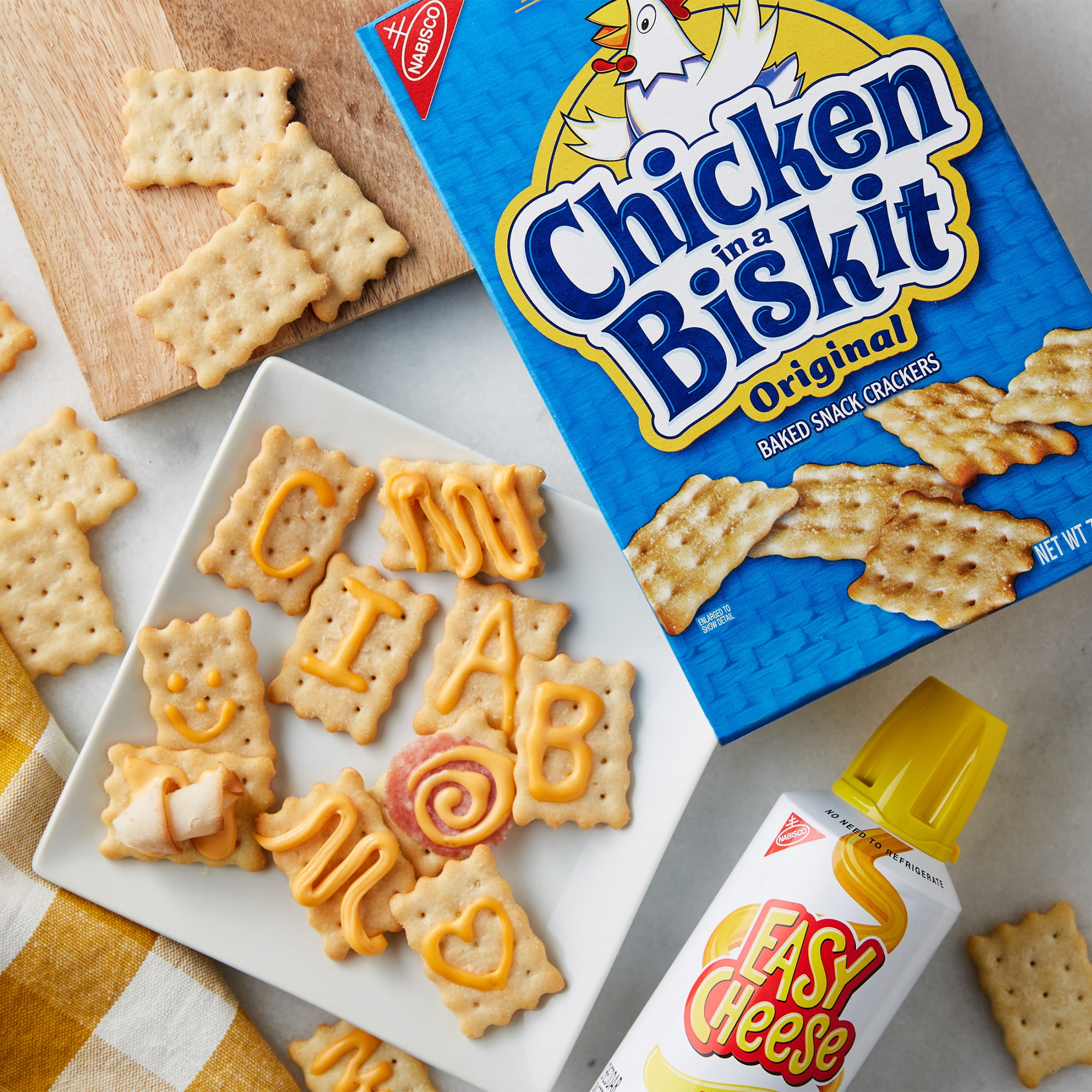 CHICKEN IN A BISKIT Original Baked Snack Crackers, Lunch Snacks, 7.5 oz