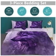thumbnail image 5 of 3 Pcs Soft Bedding Set, Includes 1 Duvet Cover with Zipper And 2 Pillow,Shams Purple Wolf King(102"×90"), 5 of 8