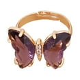 thumbnail image 1 of Ladies Fashion Creative Solid Color Butterfly Adjustable Ring With Opening, 1 of 8
