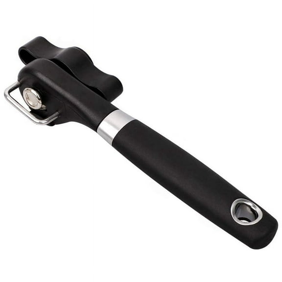 Manual Cutting Can Opener, Handheld Smooth Edge Can Opener, Food Grade Cutting Can Opener, Kitchen & Restaurant Black