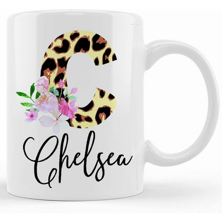 

Leopard Sized Coffee Mug Floral Name Coffee Mug Custom Coffee Mug Trendy Coffee Mug Gift For Her Coffee Lover Ceramic Novelty Coffee Mug Tea Cup Gift Pres