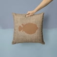 thumbnail image 2 of Carolines Treasures BB1016-BL-BN-PW1414 Fish - Blowfish Burlap and Brown   Canvas Fabric Decorative Pillow BB1016, 2 of 4
