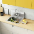 thumbnail image 3 of Costway Lavabo Mural en Acier Inoxydable Commercial pour Lavage des Mains avec Robinet, 3 of 10
